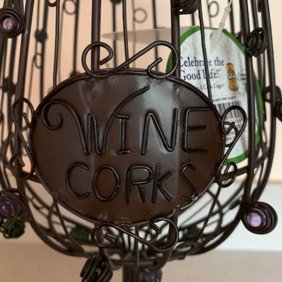 CORK CAGE WINE GLASS - NWT - Picture 3 of 7